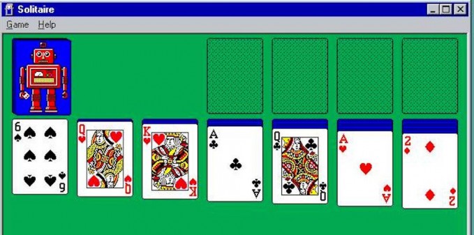 Solitär Kartenspiel aus Microsoft Windows